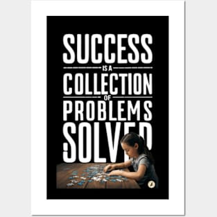 Success Is A Collection Of Problems Solved Posters and Art